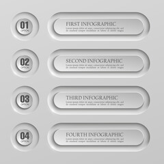 Information infographic statistic vector presentation. Graphic composition for your business plan. Four glossy button for your annotations. Sticker for registration of proposals