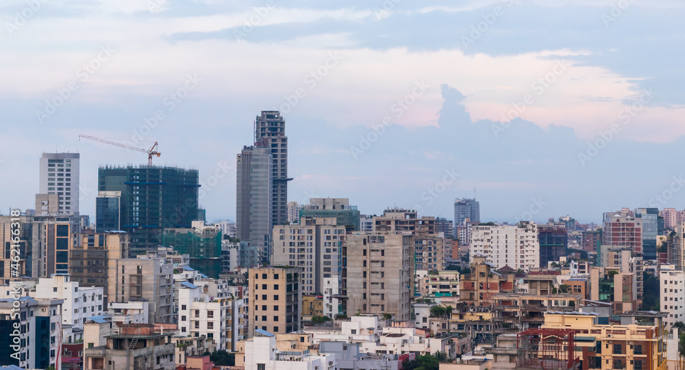 Wall mural dhaka cityscape from top of 16th floor at banani