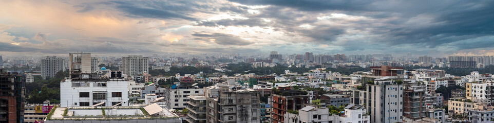Fototapeta na wymiar Dhaka CityScape from Top of 16th Floor at BananiDhaka CityScape from Top of 16th Floor at Banani
