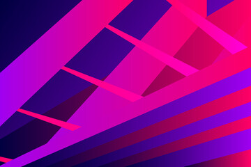 Obraz premium Minimal cover graphic, copy space design. Neon pink blue gradient colors. Abstract 80s texture geometric pattern lines. Dynamic stripes fluid trendy background. Artistic simple modern template vector