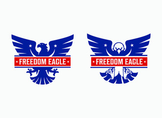 illustration american eagle logo design