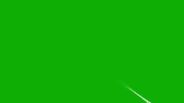 Falling star motion graphics with green screen background