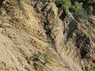 Olza Wall at the gorge of the Wislok River