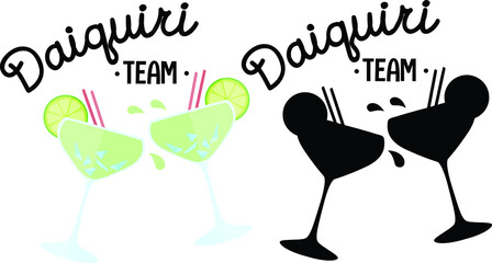 Chin-chin. Clinking glasses with alcohol and toasting, drink party. Cartoon flat illustration