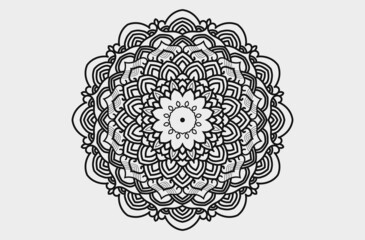 Floral Mandala - Decorative Coloring Mandala vector free download