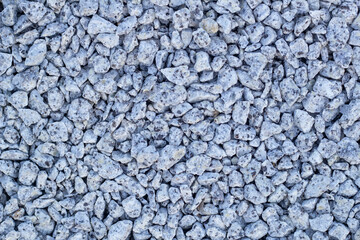 Top view of construction gravel or stone in construction site for background and textured.