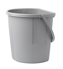 Single plastic bucket isolated on a white background