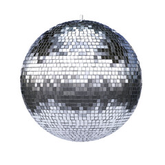 Disco ball isolated on white background 3d rendering
