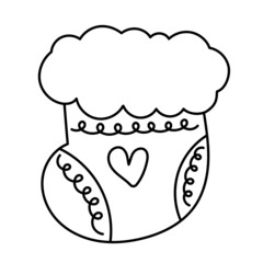 Christmas sock outline