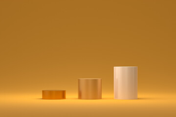 minimal podium or pedestal display on ccc background for cosmetic product presentation