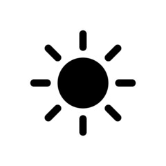 sun simple icon vector