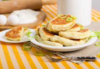 Appetizing pies close up