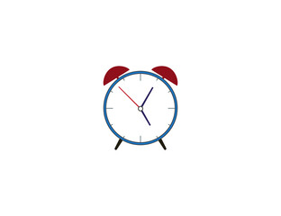 Clock, alarm clock icon. Vector illustration. Flat.