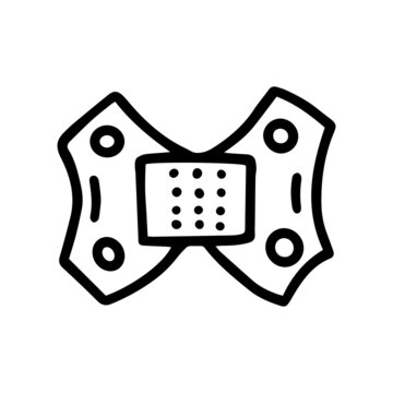 black bandage icon clip art preview