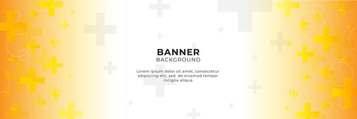 Modern gradient orange and yellow abstract banner background design template