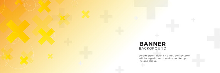 Modern gradient orange and yellow abstract banner background design template