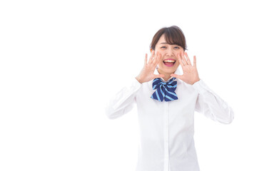 叫ぶ学生