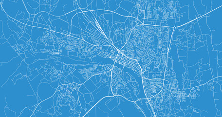 Urban vector city map of Umea, Sweden, Europe