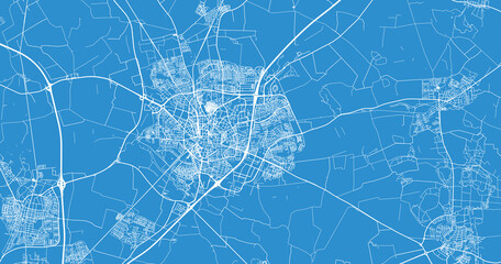 Urban vector city map of Lund, Sweden, Europe