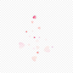 heart love vector confetti frame valentine pink