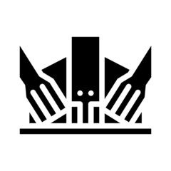 modern metal frame building glyph icon vector. modern metal frame building sign. isolated contour symbol black illustration