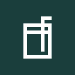 Obraz premium Glass icon pixel art. Glass Icon design, white chalk. Draw a picture on the blackboard. Vector illustration.