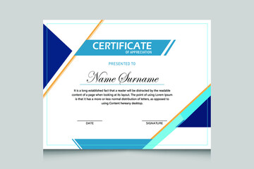Award certificate| appreciation certificate | achievement certificate template 