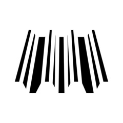 roof layer metal material glyph icon vector. roof layer metal material sign. isolated contour symbol black illustration