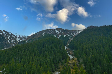 Beautiful view of the mountains on a sunny day.
