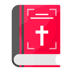 Fototapeta premium Bible Book Concept Vector Icon Design, Halloween costume Symbol, Holiday Celebrations Sign, Saints Eve festivals Stock illustration