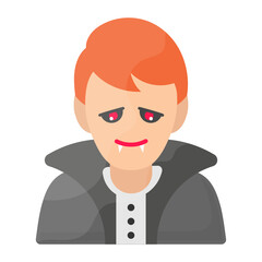 Kids Vampire outfit Concept, Vector Icon Design, Halloween costume Symbol, Holiday Celebrations Sign, Saints Eve festivals Stock illustration