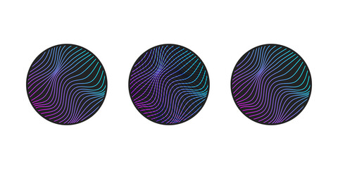 Abstract circle with 3d lines