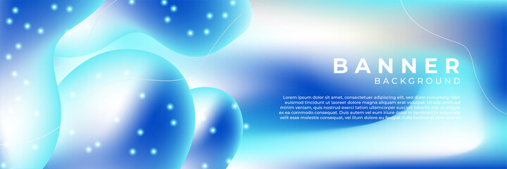 Modern abstract gradient dark navy blue banner and white background