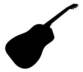 Silhouette mit einer Akustikgitarre