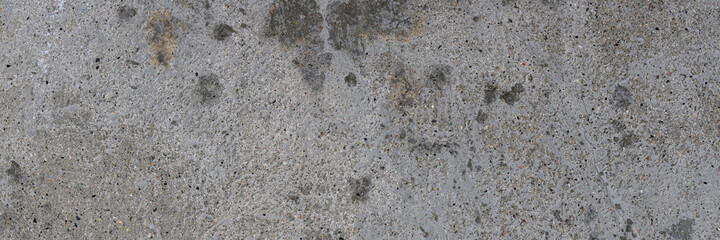 Texture of old concrete wall. Rough grey concrete surface. Wide panoramic background for design.