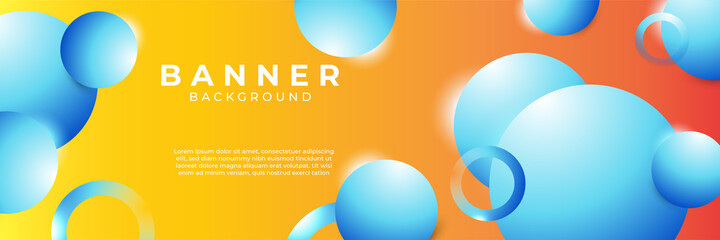 Modern trendy orange abstract banner background vector. Fluid gradient shapes composition. Futuristic design posters.