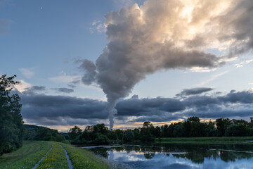Fototapeta premium Nuclear power plant Niederbayern, Germany 
