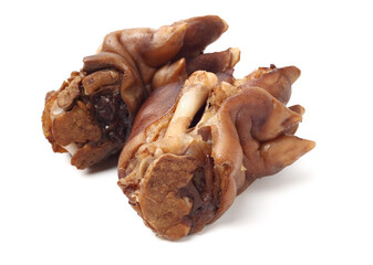 Sauce trotters on white background 