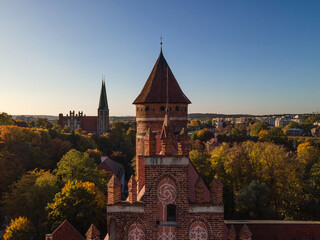Zamek w Olsztynie - wieża zamkowa - obrazy, fototapety, plakaty
