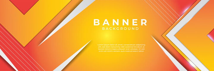 Obraz premium Minimal dynamic orange yellow background gradient. Abstract creative technology digital background, modern landing page concept vector.