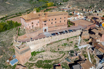 Castle Palace of Papa Luna Benedict XIII in Illueca municipality of the province of Zaragoza,...