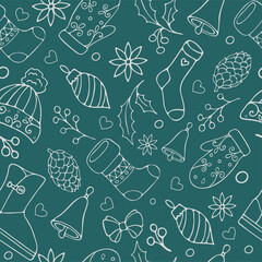 new year's pattern for fabric packaging and decoration