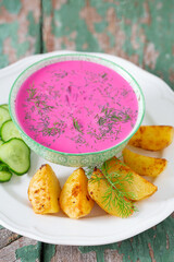 Cold beetroot soup