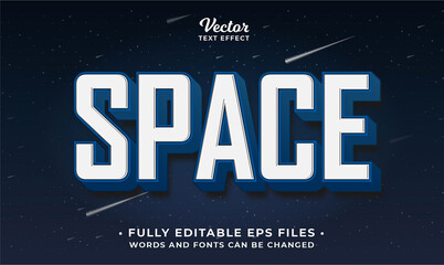 bold space text effect editable eps cc. words and fonts can be changed