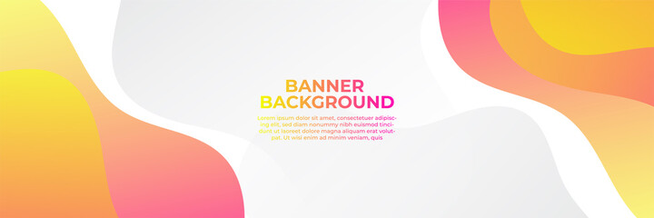 Abstract modern banner background gradient color. Yellow and pink gradient with halftone decoration.