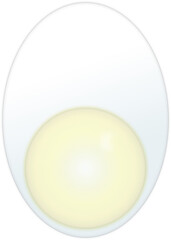 Half egg. Egg. Egg yolk.