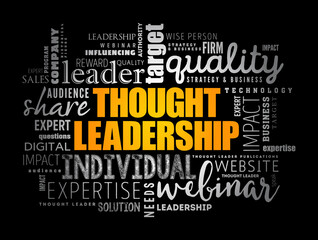 Thought Leadership word cloud, business concept background