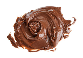 Sweet chocolate cream isolated on white background