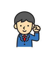 働く人　男性　サラリーマン　スーツ
