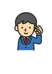 働く人　男性　サラリーマン　スーツ